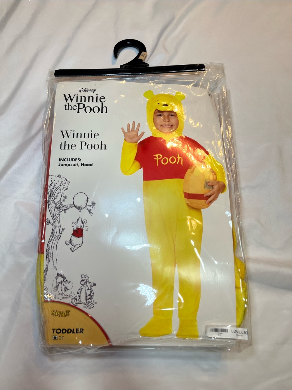 Winnie the Pooh Halloween costume 2T Spirit Halloween Toddler Unisex New READ